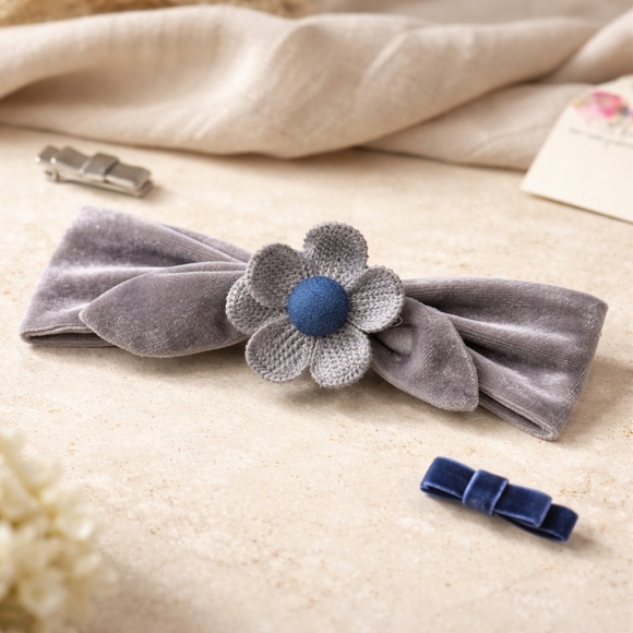 Handmade Other - Nwt handmade headwrap band clips velvet girls toddler baby